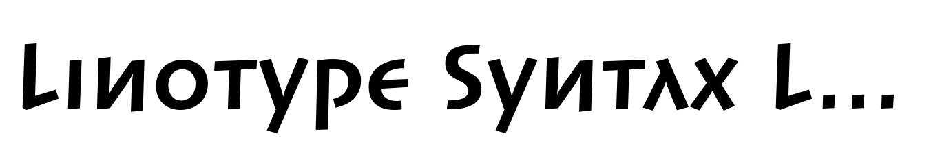 Linotype Syntax Lapidar Text Pro Bold